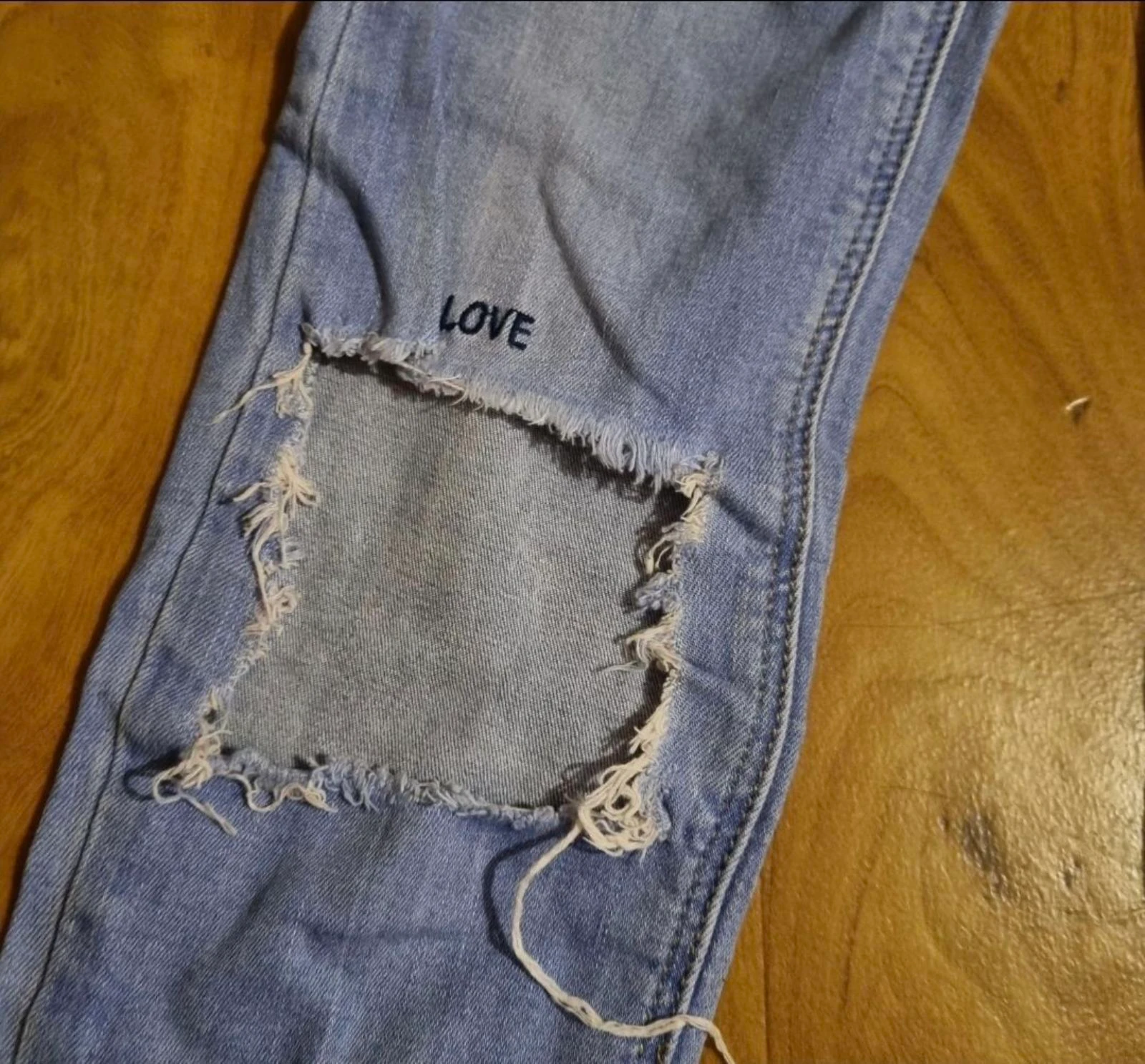 Tally Weijl slim jeans lichtblauw knieën open maat 34 – photo 2